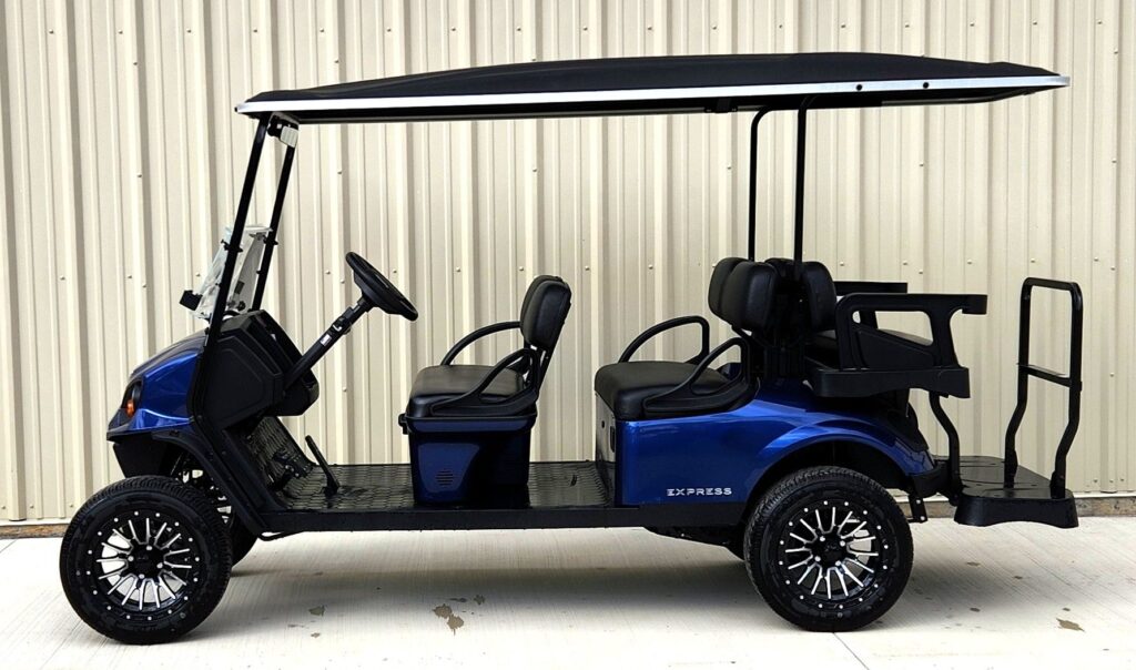 2026 E-Z-GO Express 6 Express Adventure 13.5 Gas Blue image