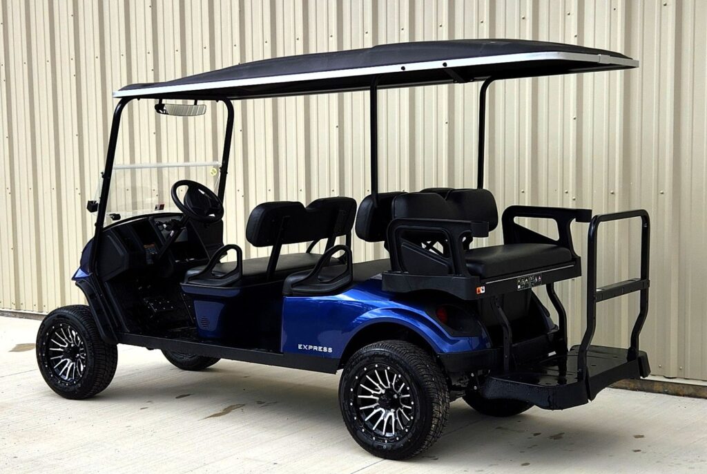 2026 E-Z-GO Express 6 Express Adventure 13.5 Gas Blue image